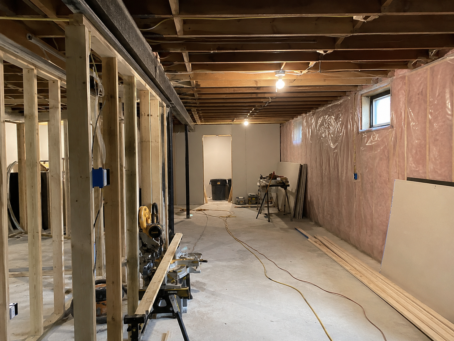 Basement Renovation — Before & After — before