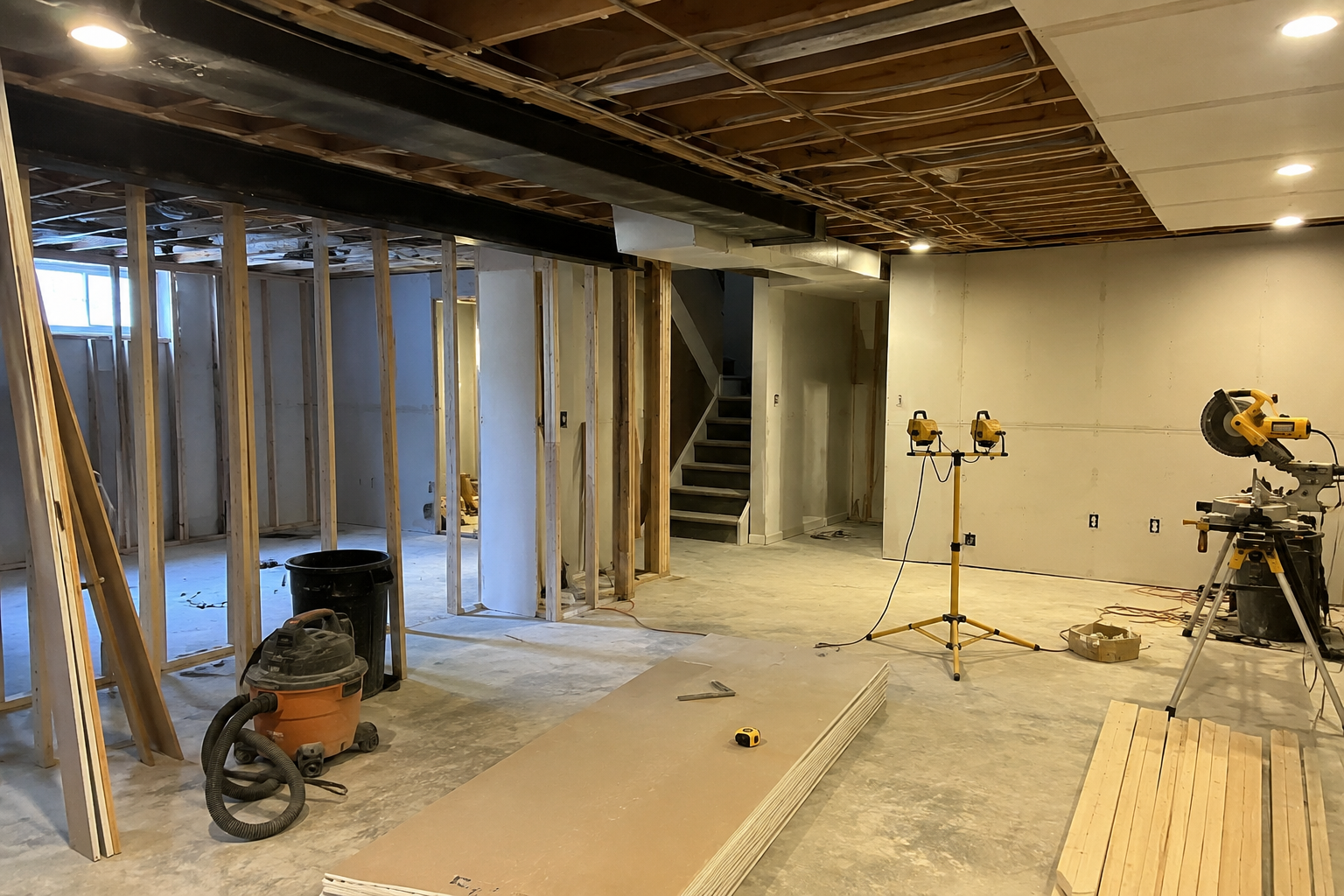 Basement Transformation — Before & After — before