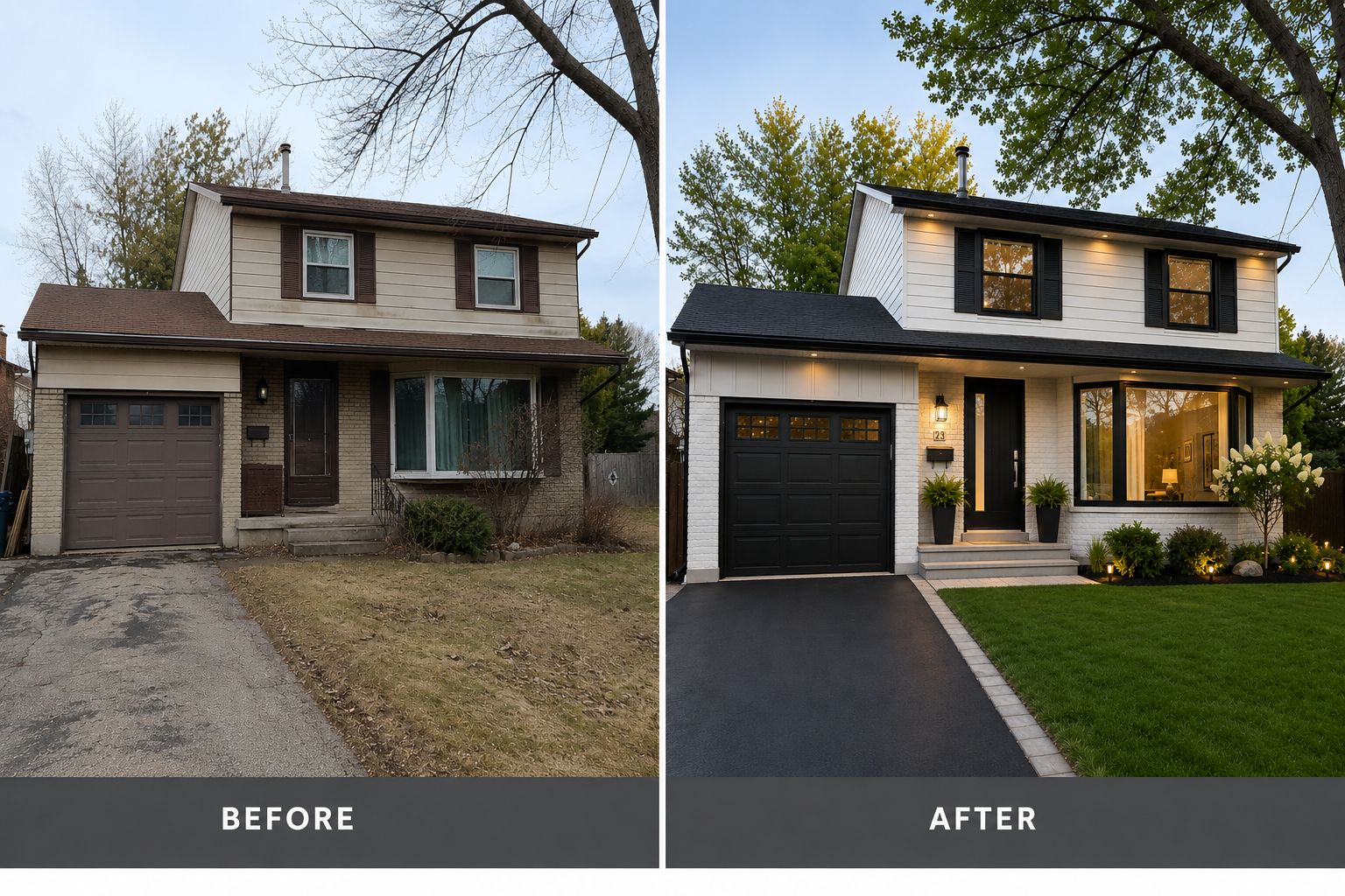 Exterior Facade Refresh — Before & After