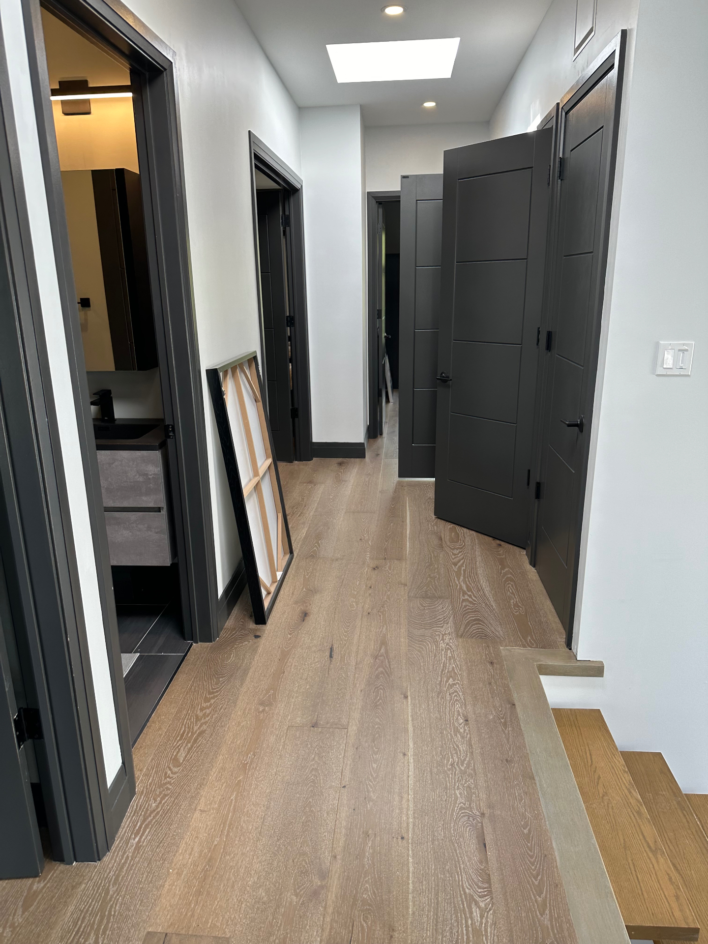 Hardwood Hallway & Custom Doors